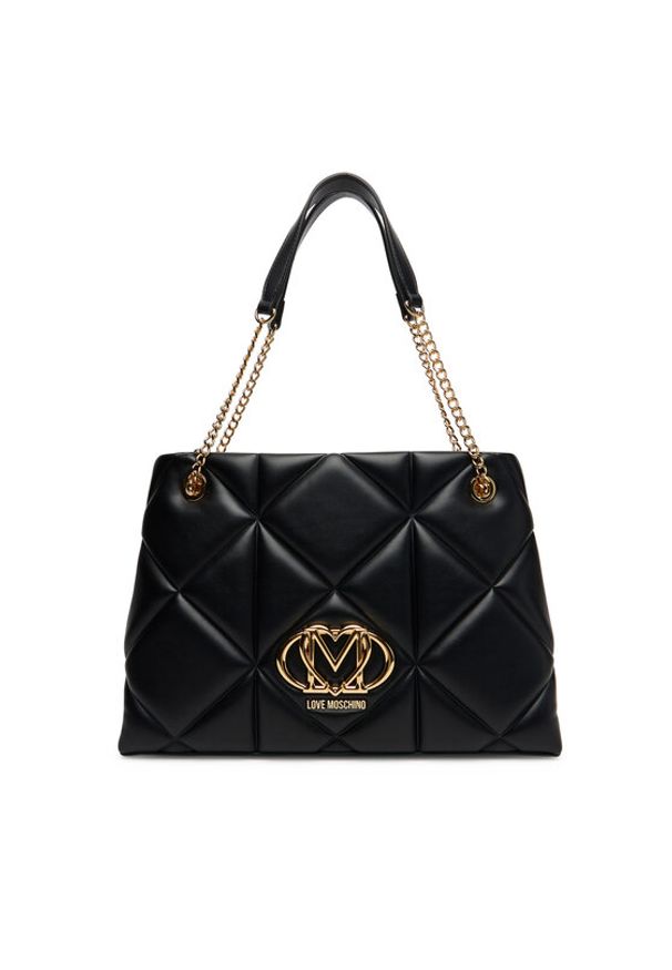 Love Moschino - LOVE MOSCHINO Torebka JC4040PP1NLC0000 Czarny. Kolor: czarny. Materiał: skórzane
