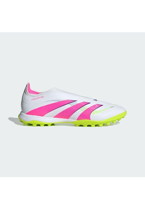 Adidas - Buty Predator League Laceless TF. Kolor: żółty, biały, wielokolorowy, różowy. Materiał: materiał