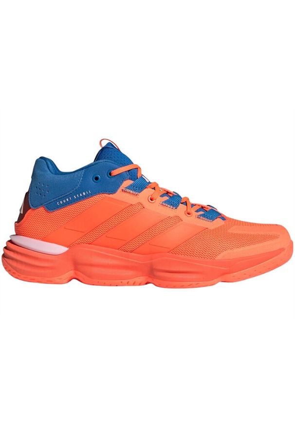 Adidas - adidas Courtstabil M — buty do piłki ręcznej low. Kolor: niebieski, pomarańczowy, żółty, wielokolorowy. Sport: piłka ręczna