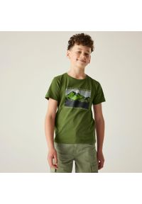 Regatta - Koszulka turystyczna dziecięca Bosley V. Kolor: zielony. Sport: turystyka piesza #1