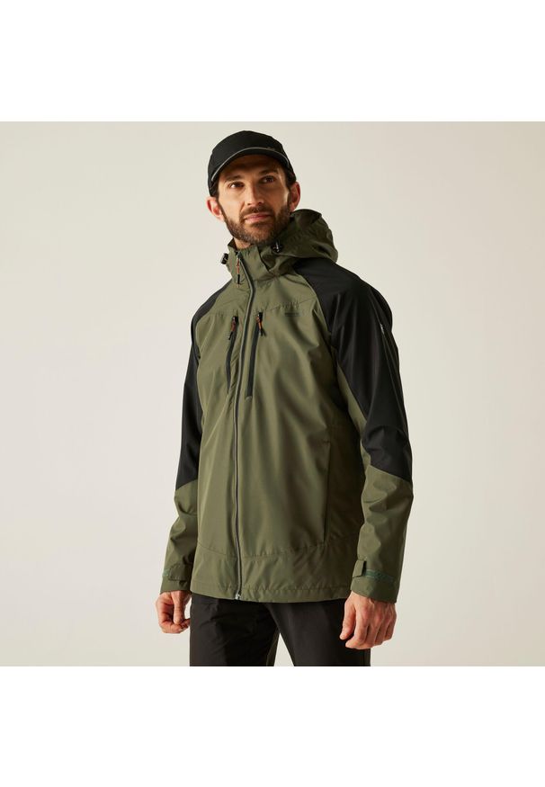 Regatta - Kurtka turystyczna męska Calderdale VI wodoodporna. Kolor: zielony. Materiał: poliester, tkanina. Sport: turystyka piesza