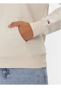 Tommy Jeans Bluza Essential Logo 2+ DW0DW16406 Beżowy Boxy Fit. Kolor: beżowy. Materiał: bawełna, syntetyk