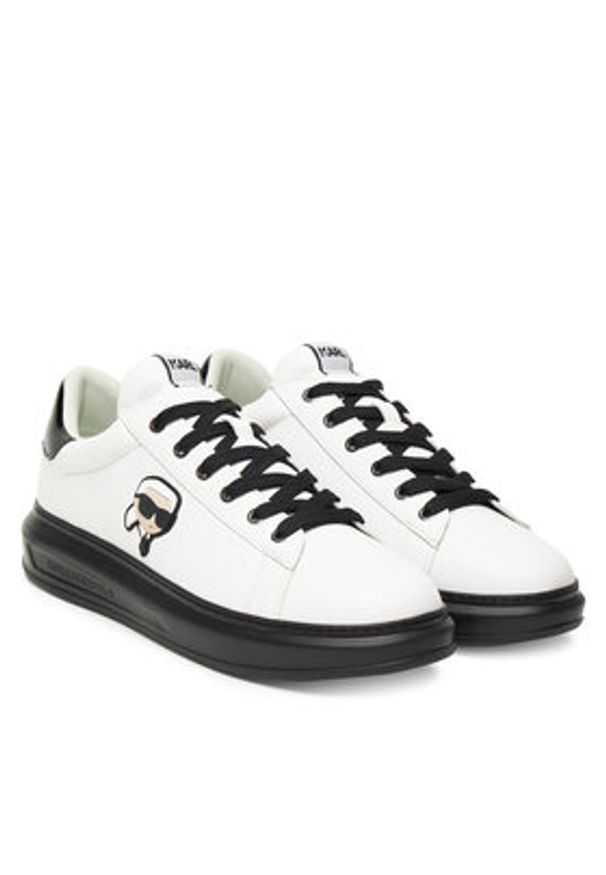Karl Lagerfeld - KARL LAGERFELD Sneakersy KL52530N Biały. Kolor: biały. Materiał: skóra