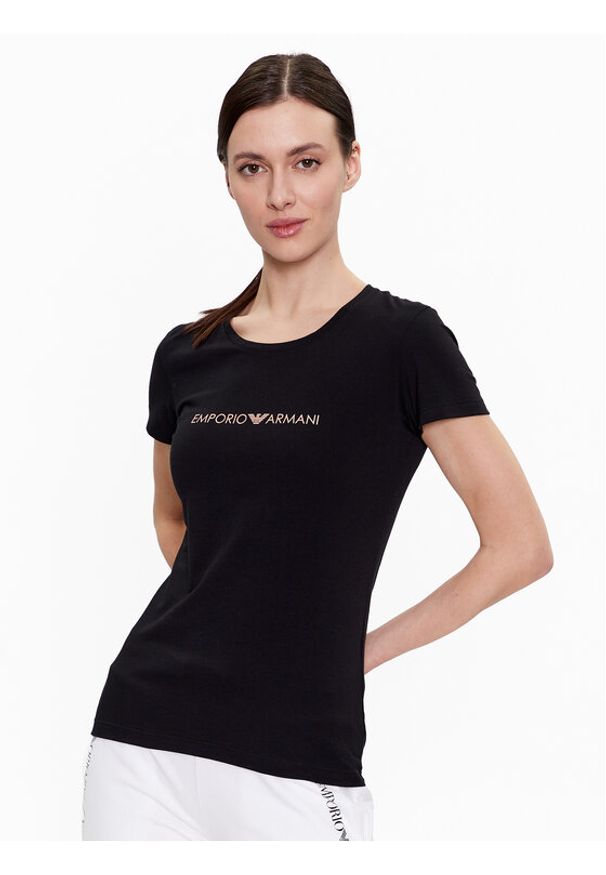 T-Shirt Emporio Armani Underwear. Kolor: czarny. Materiał: bawełna
