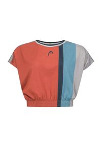 Head - Koszulka z krótkim rękawem damska PADEL Crop Top. Kolor: pomarańczowy. Długość rękawa: krótki rękaw. Długość: krótkie