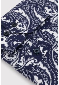 Pako Lorente - PAKO LORENTE – Granatowa koszula w oryginalny wzór. Okazja: na co dzień. Kolor: niebieski. Styl: casual #9