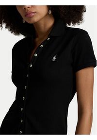Polo Ralph Lauren Polo 211939272004 Czarny Slim Fit. Typ kołnierza: polo. Kolor: czarny. Materiał: bawełna #4