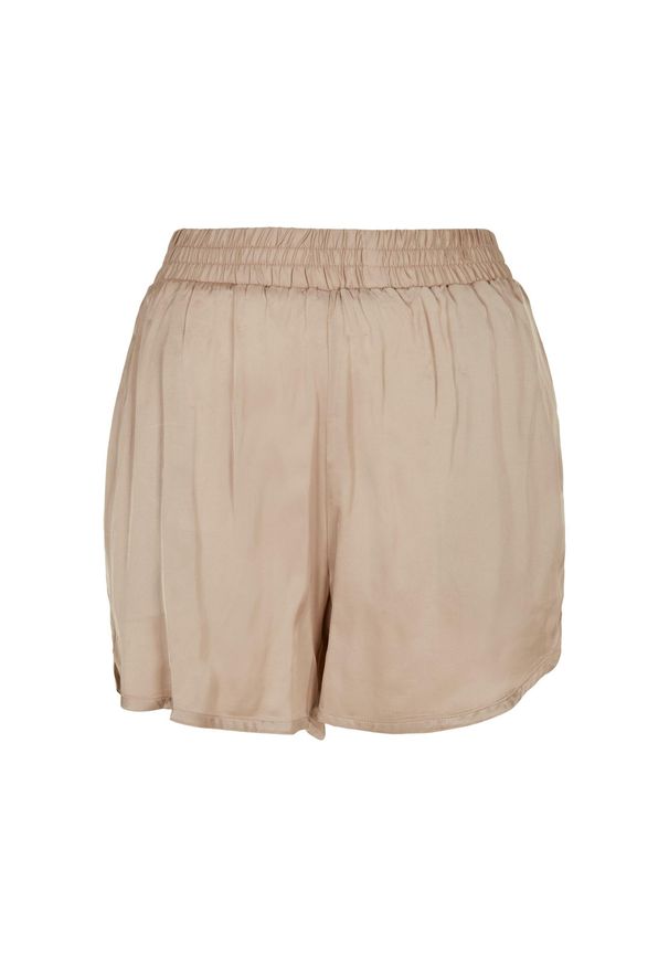 Damskie satynowe Szorty Urban Classics Resort GT. Kolor: beżowy. Materiał: satyna. Długość: krótkie