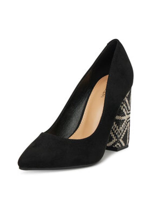 DeeZee Czółenka XLO Czarny. Kolor: czarny. Materiał: materiał