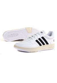 Adidas - Buty adidas Hoops 3.0 M GY5434 białe. Okazja: na co dzień. Kolor: biały. Materiał: materiał, syntetyk, guma. Szerokość cholewki: normalna