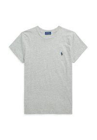 Polo Ralph Lauren T-Shirt 211898698008 Szary Regular Fit. Typ kołnierza: polo. Kolor: szary. Materiał: bawełna #5