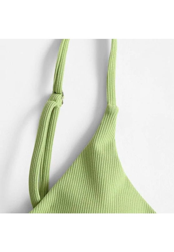 Intica - Bikini z ozdobnymi kółeczkami regulowane na lato Mareike. Kolor: czerwony. Materiał: materiał