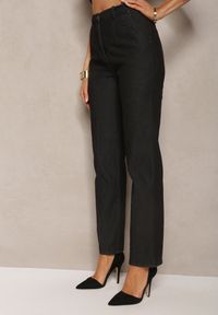 Renee - Czarne Klasyczne Spodnie o Fasonie Regular Melauca. Kolor: czarny. Styl: klasyczny #2