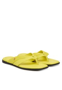 TOMMY HILFIGER - Tommy Hilfiger Japonki FW0FW09216 Żółty. Kolor: żółty. Materiał: skóra #3