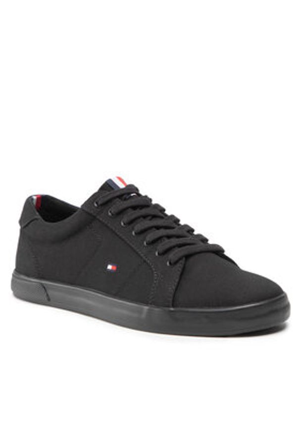 TOMMY HILFIGER - Tommy Hilfiger Tenisówki Harlow 1D FM0FM00596 Czarny. Kolor: czarny. Materiał: materiał