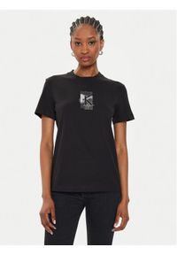 Calvin Klein Jeans T-Shirt Diffused J20J223908 Czarny Regular Fit. Kolor: czarny. Materiał: bawełna