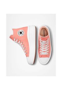 Trampki Converse Chuck Taylor All Star Move, Kobiety. Okazja: na co dzień. Kolor: różowy. Materiał: materiał. Model: Converse All Star