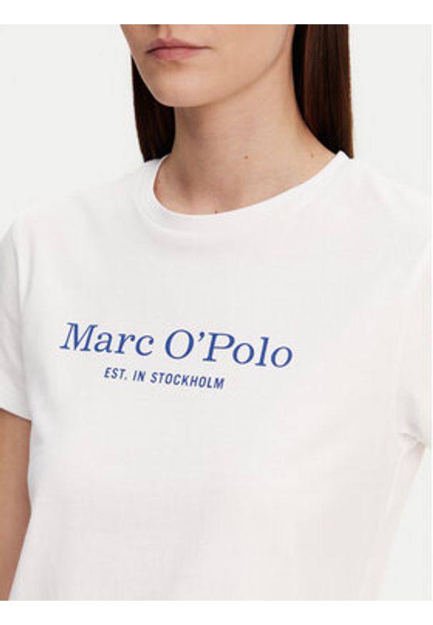 Marc O'Polo T-Shirt 502 2293 51055 Biały Regular Fit. Typ kołnierza: polo. Kolor: biały. Materiał: bawełna