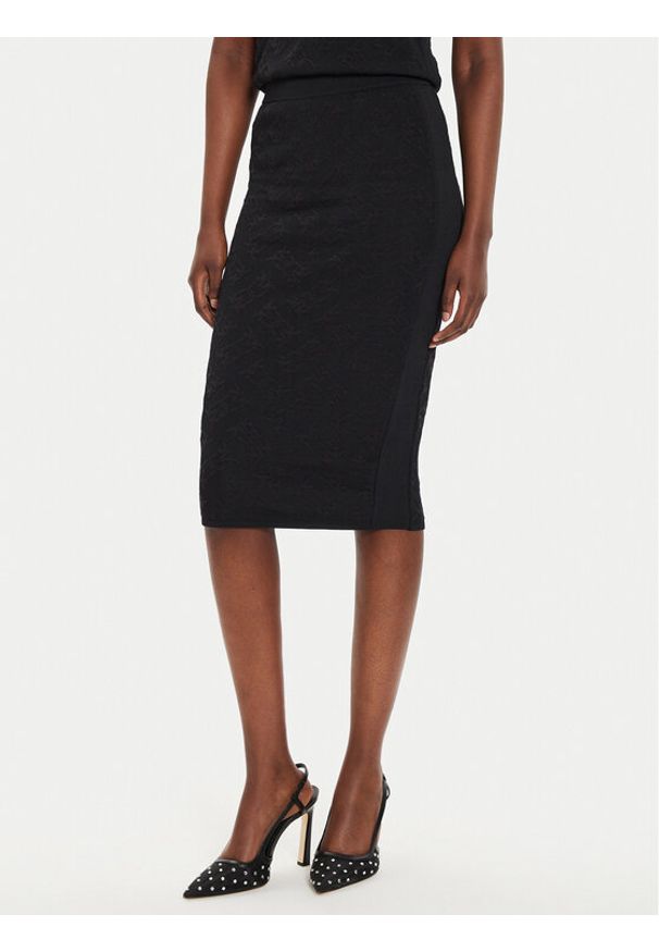 Pinko - PINKO Spódnica ołówkowa Gonna 103973 A21T Czarny Slim Fit. Kolor: czarny. Materiał: lyocell, syntetyk