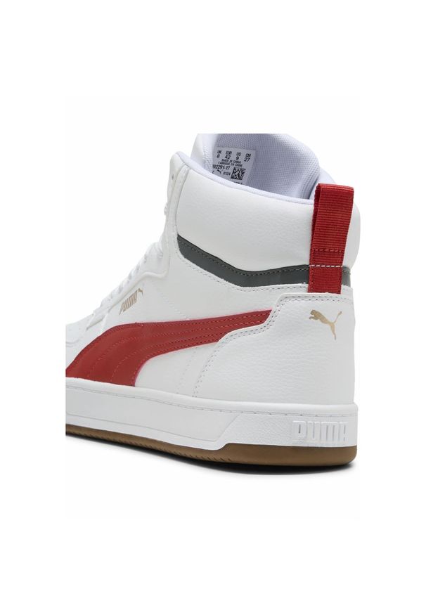 Puma - Sneakersy Caven 2.0 Mid PUMA White Red Fire Gum Beige. Kolor: czerwony, beżowy, wielokolorowy, biały. Materiał: guma. Sezon: lato