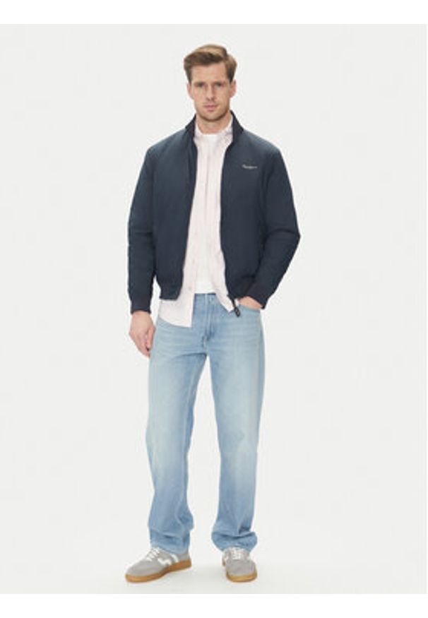 Pepe Jeans Kurtka bomber Mustrel PM403108 Granatowy Regular Fit. Kolor: niebieski. Materiał: syntetyk