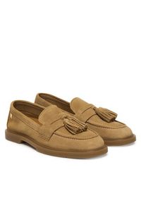 TOMMY HILFIGER - Tommy Hilfiger Mokasyny Light Suede Tassel Loafer FW0FW09285 Brązowy. Kolor: brązowy. Materiał: zamsz, skóra #5