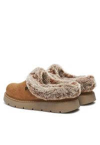 skechers - Skechers Kapcie 114762/CSNT Brązowy. Kolor: brązowy. Materiał: skóra