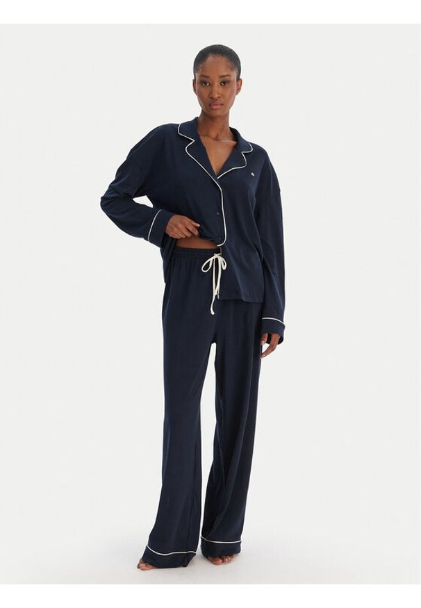 TOMMY HILFIGER - Tommy Hilfiger Piżama UW0UW06142 Granatowy Relaxed Fit. Kolor: niebieski