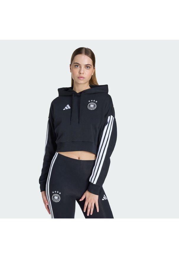 Adidas - Bluza z kapturem Germany DNA. Typ kołnierza: kaptur. Kolor: czarny. Materiał: materiał. Sport: piłka nożna