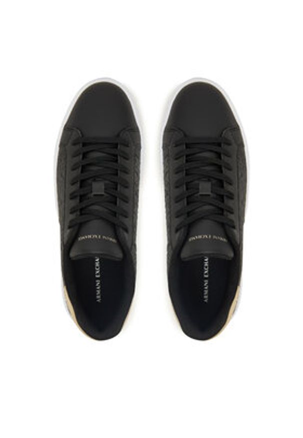 Armani Exchange Sneakersy XDX165 XV891 T780 Czarny. Kolor: czarny. Materiał: skóra