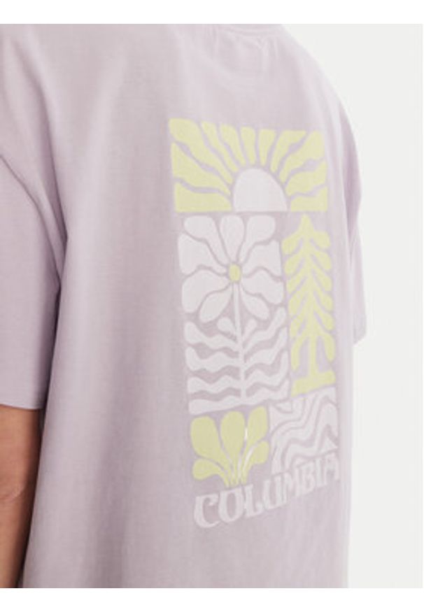 columbia - Columbia T-Shirt Rolling Bend™ 2120031 Fioletowy Oversize. Kolor: fioletowy. Materiał: bawełna