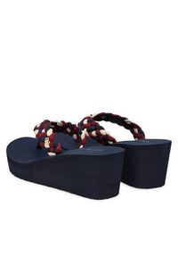 TOMMY HILFIGER - Tommy Hilfiger Japonki Th Wedge Braided Summer Sandal FW0FW09198 Kolorowy. Materiał: materiał. Wzór: kolorowy #3