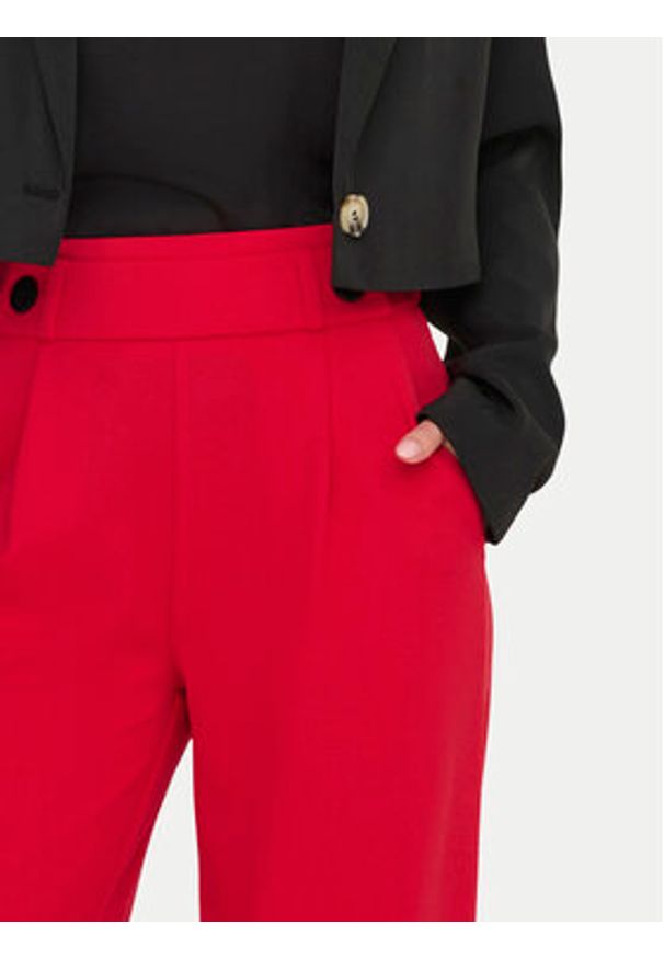JDY Spodnie materiałowe Geggo 15208430 Czerwony Wide Leg. Kolor: czerwony. Materiał: syntetyk