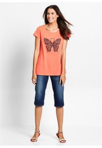 bonprix - Dżinsowe bermudy z wygodnym pasem, średni stan. Kolor: niebieski #3