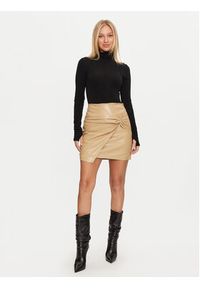 Guess Spódnica z imitacji skóry Laure W4BD61 WGIK0 Beżowy Slim Fit. Kolor: beżowy. Materiał: syntetyk #5