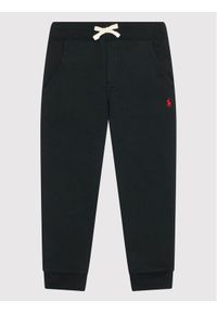 Polo Ralph Lauren Spodnie dresowe 323720897002 Czarny Regular Fit. Kolor: czarny. Materiał: bawełna, dresówka #1