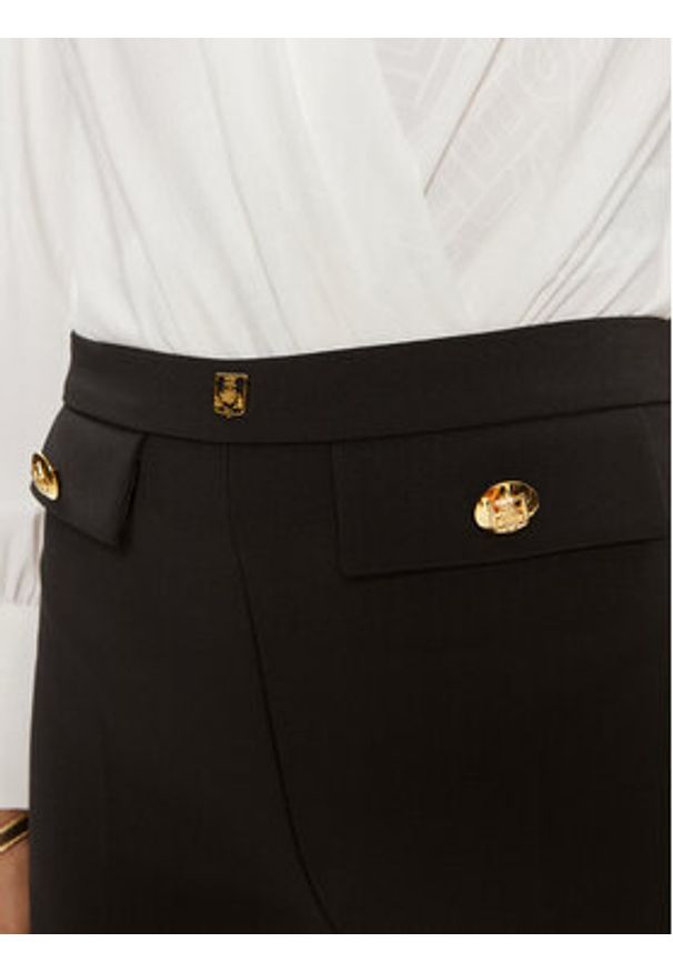 Elisabetta Franchi Spodnie materiałowe PA-024-46E2-V320 Czarny Regular Fit. Kolor: czarny. Materiał: syntetyk