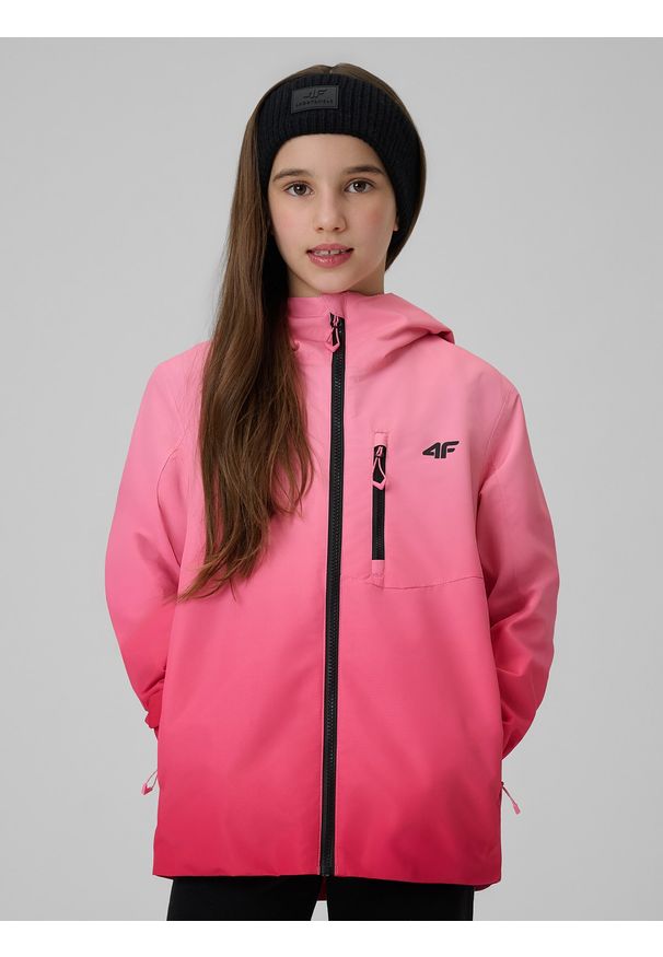 4f - 4F Kurtka przejściowa membrana 5000 dziewczęca - multikolor 164 (13-14 lat). Okazja: na co dzień. Kolor: wielokolorowy. Sezon: lato. Styl: casual