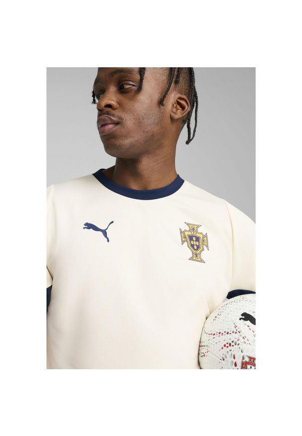 Puma - Męska koszulka treningowa Portugalia PUMA Sugared Almond Persian Blue Beige. Kolor: beżowy, niebieski, wielokolorowy. Sport: fitness, piłka nożna
