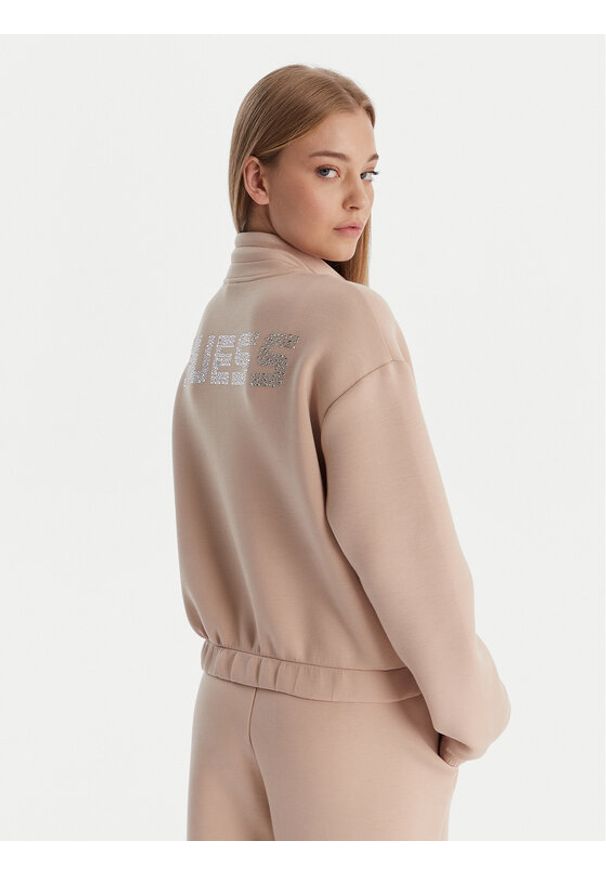 Guess Bluza 169845 Beżowy Classic Fit. Kolor: beżowy. Materiał: wiskoza