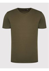 Brave Soul T-Shirt MTS-149SAINTE Zielony Regular Fit. Kolor: zielony. Materiał: bawełna