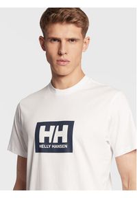 Helly Hansen T-Shirt Box 53285 Biały Regular Fit. Kolor: biały. Materiał: bawełna