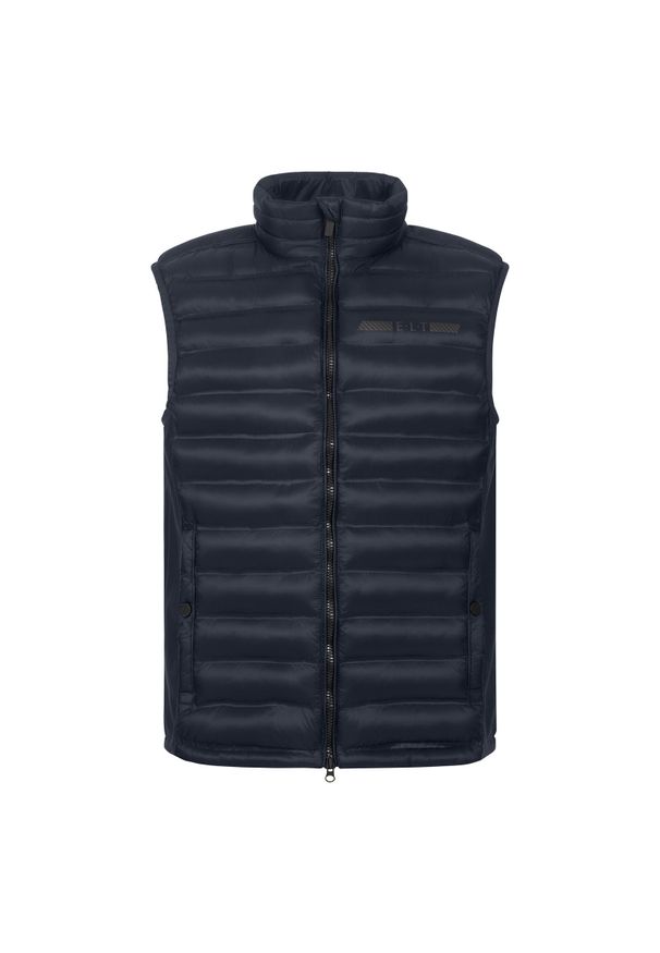 Kamizelka jeździecka bez rękawów z mieszanki softshell ELT Maine. Kolor: niebieski. Materiał: softshell. Długość rękawa: bez rękawów