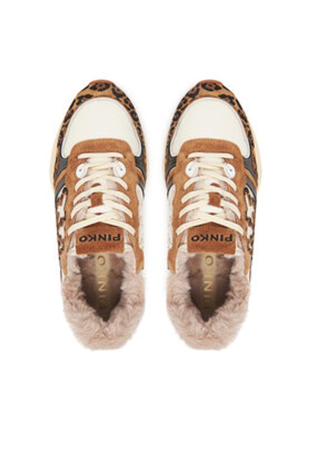 Pinko - PINKO Sneakersy Zoe 01 SS0087P121 Beżowy. Kolor: beżowy. Materiał: zamsz, skóra