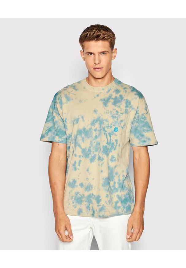 T-Shirt Element. Kolor: beżowy. Materiał: bawełna. Wzór: motyw z bajki