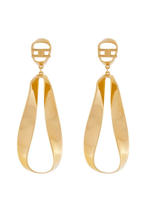 Elisabetta Franchi Kolczyki OR-14K-52E2-V300 Złoty. Materiał: metalowe. Kolor: złoty