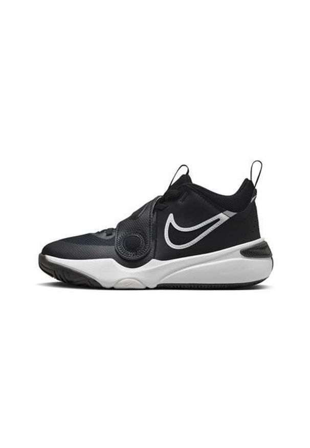 Buty koszykarskie dla dzieci Nike Team Hustle D 11 Jr. Zapięcie: rzepy. Kolor: czarny. Materiał: guma, materiał, tkanina, syntetyk. Szerokość cholewki: normalna