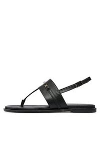 Calvin Klein Sandały Flat Tp Sandal Metal Bar Lth HW0HW02031 Czarny. Kolor: czarny #5