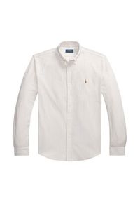 Polo Ralph Lauren Koszula 710934575003 Beżowy Slim Fit. Typ kołnierza: polo. Kolor: beżowy. Materiał: bawełna #6
