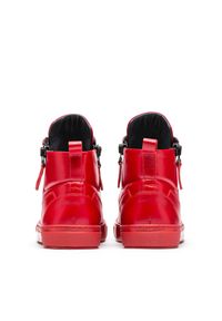 Kazar - Czerwone sneakersy męskie. Kolor: czerwony. Materiał: skóra #5
